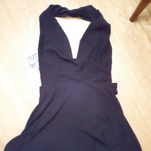 Black Chiffon Halter Dress
